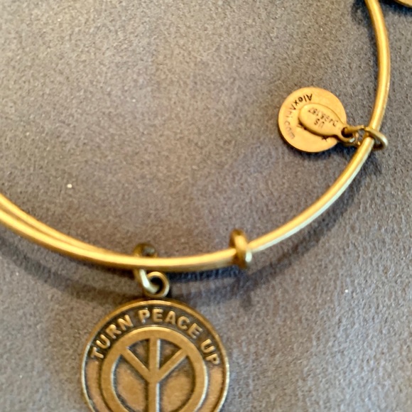 Alex and Ani Turn Peace Up Bracelet ☮️ - Picture 2 of 3